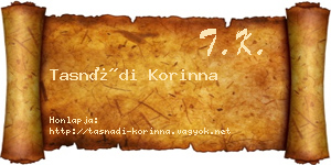 Tasnádi Korinna névjegykártya